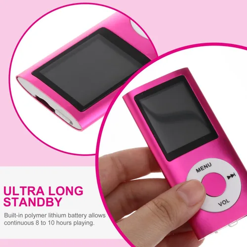 Miniatura 3 de POPETPOP Reproductor digital compacto con pantalla portátil de música y visor de fotos Puerto USB Diseño ligero Rosa