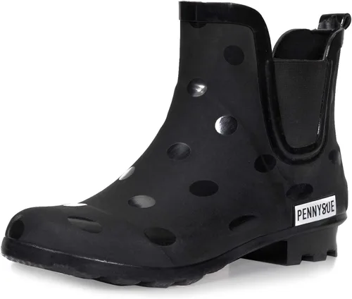Miniatura 7 de PENNYSUE Botas de lluvia impermeables para mujer botines Chelsea cortos antideslizantes