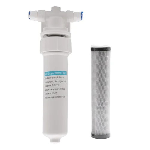 Westbrass F400 Unidad de filtro de agua en línea para debajo del fregadero y cartucho para grifos dispensadores de agua caliente o pura instantáneos