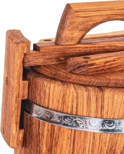 Miniatura 4 de Cubo de madera para encurtidos y chucrut, vasija de madera para fermentación