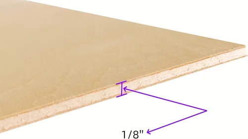 Miniatura 3 de Madera contrachapada de abedul báltico de 1/8 x 12 x 18 pulgadas, paquete de 6, grado B/BB, núcleo sin huecos, listo para corte láser, hojas planas