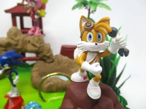 Miniatura 5 de Sonic the Hedgehog Deluxe Cake Topper Set con Sonic and Friends (diseño único)
