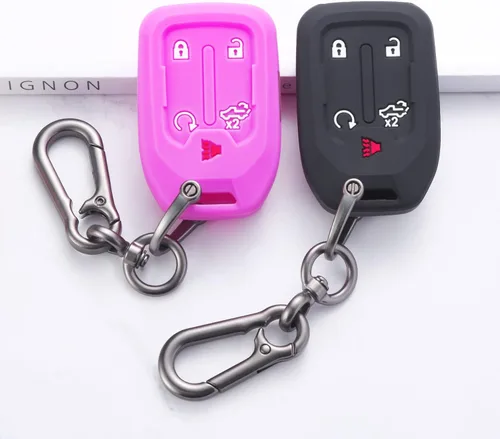 Miniatura 14 de TANDRIVE 2 fundas de silicona para llavero inteligente para Chevy Silverado y GMC Sierra 1500 2500HD 3500HD, protector remoto