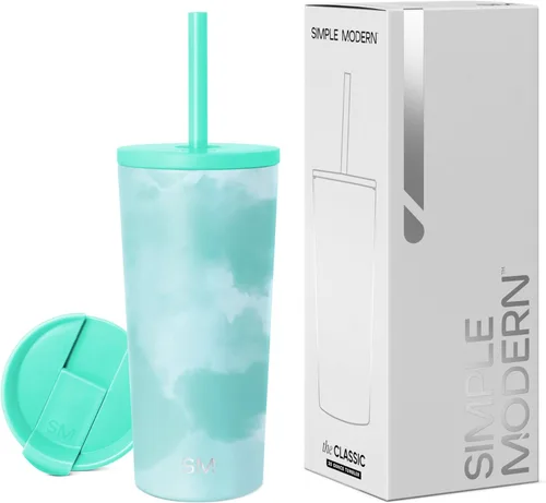 Miniatura 75 de Simple Modern- Vaso con aislamiento, c/tapa y pajilla Taza de viaje Botella de agua de ac. inox. reutilizable Unisex Colecc. Classic 24 oz