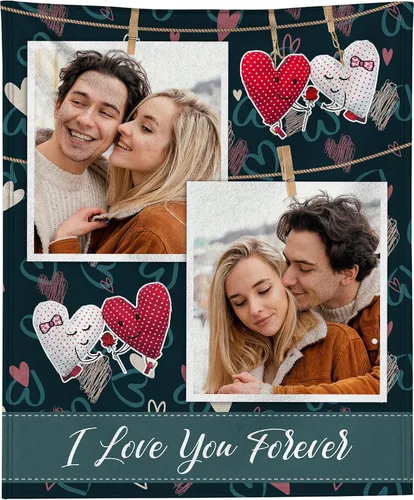 Miniatura 23 de Manta personalizada con foto, manta personalizada con imagen para regalos de pareja, mantas de franela personalizadas para adultos, niños