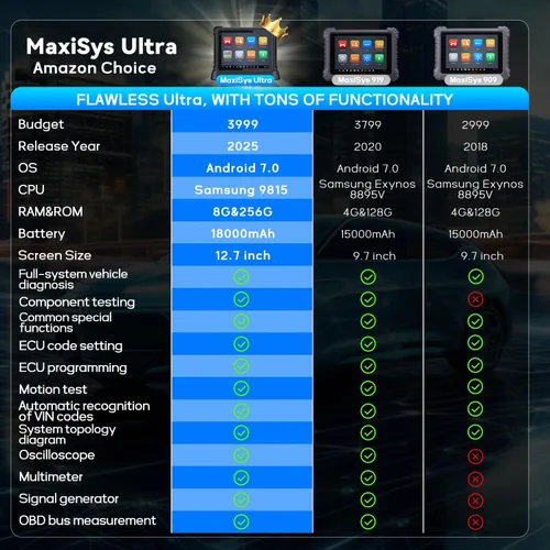 Miniatura 3 de Autel MaxiSys Ultra Scanner, herramienta de escaneo inteligente superior 2026 con MV108 y VCMI 5 en 1 [$2000], hasta Ultra Lite/MS919/MS909