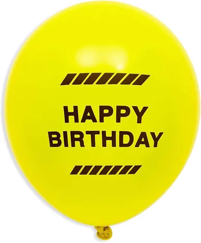 Miniatura 8 de Blue Panda Globos de látex de construcción para decoración y suministros de fiesta de cumpleaños, 12 pulgadas, paquete de 50, negro, amarillo