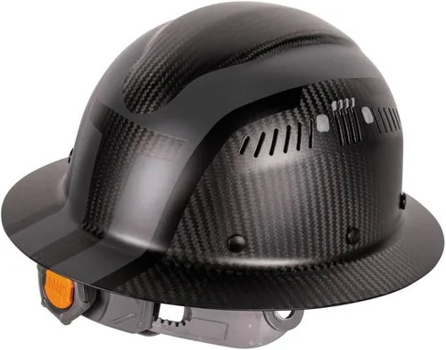 Miniatura 6 de Klein Tools 60514 Casco duro, ala completa de fibra de carbono serie K12, linterna frontal recargable, ventilada, clase C, tipo 1, Spartan