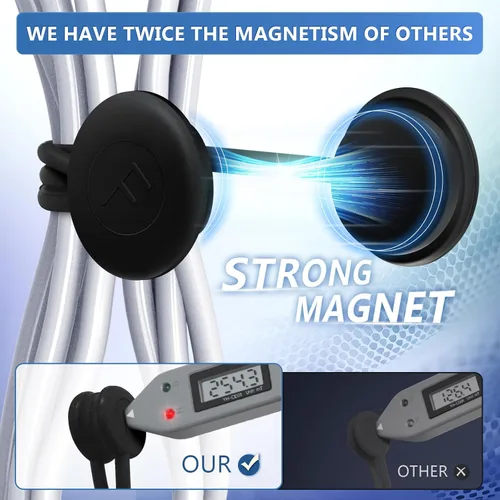 Miniatura 4 de Bridas magnéticas para cables, organizadores de cables magnéticos de silicona reutilizables para agrupar, clips de refrigerador, marcadores
