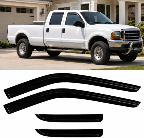 Miniatura 14 de Protectores de lluvia de ventana para Ford F150 SuperCab 2004-2014 2 piezas deflector de ventana para 09-14 F-150 con 2 puertas delanteras
