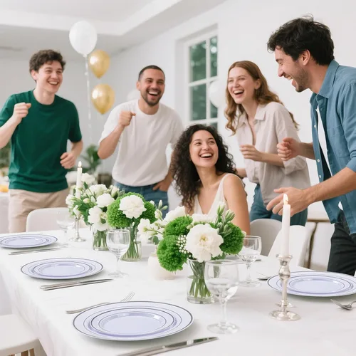 Miniatura 8 de DaYammi Juego de vajilla de plástico plateado de 350 piezas para 50 invitados, platos desechables elegantes para fiestas, incluye: 50 platos llanos