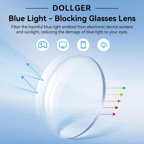 Miniatura 6 de Dollger Lentes rectangulares de luz azul para hombre, de metal, antiluz azul, bloqueo de luz azul, para computadora, a la moda, medio marco pequeño