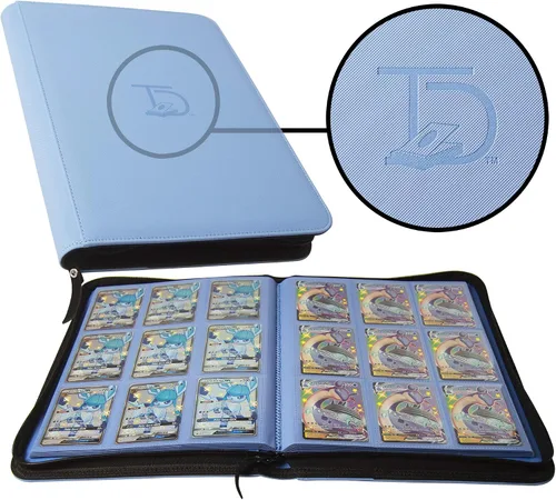 Miniatura 13 de TopDeck carpeta con ranuras para 500 tarjetas, álbum para tarjetas de colección intercambiables, 9 tarjetas por página, con carga lateral, carpeta