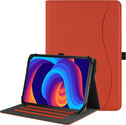 Miniatura 9 de HGWALP Funda universal para tablet de 9, 9.7, 10.1, 10.2, 10.5, 10.9 y 11 pulgadas, funda para tablet con múltiples ángeles de visión con correa