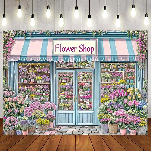 Telón de fondo de flores de primavera de 5 x 3 pies para sesión de fotos de flores rosas y flores, decoración de fiesta de té, telón de fondo para