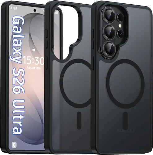 Miniatura 50 de Oterkin Funda magnética para Samsung Galaxy S24 Ultra mate, funda para teléfono S24 Ultra compatible con MagSafe, esmerilada, translúcida, a prueba