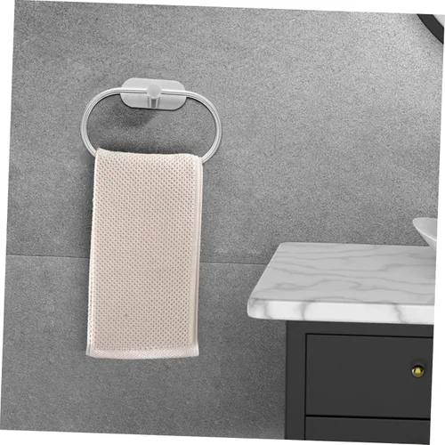 Miniatura 6 de DOITOOL Toallero de mano de baño Anillo de toalla de acero inoxidable Accesorio de baño para el hogar