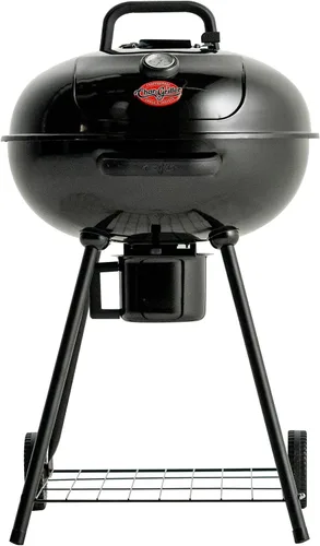 Char-Griller CG30040725 Parrilla de Carbón Tipo Kettle de 22 pulgadas y Ahumador - Acero, Negro - 363 pulgadas cuadradas de Área de Cocción