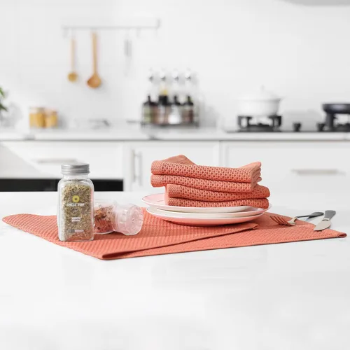 Miniatura 137 de Kitinjoy - Paños de cocina de 100 % algodón, tela de tejido gofrado, paño de limpieza ultrasuave, absorbente y de secado rápido. Beige