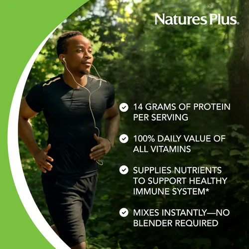 Miniatura 4 de NaturesPlus Spiru-Tein, Chocolate - 2.1 lb - Complejo de proteínas con espirulina - 0.49 oz de proteína a base de plantas por porción - Sin OMG