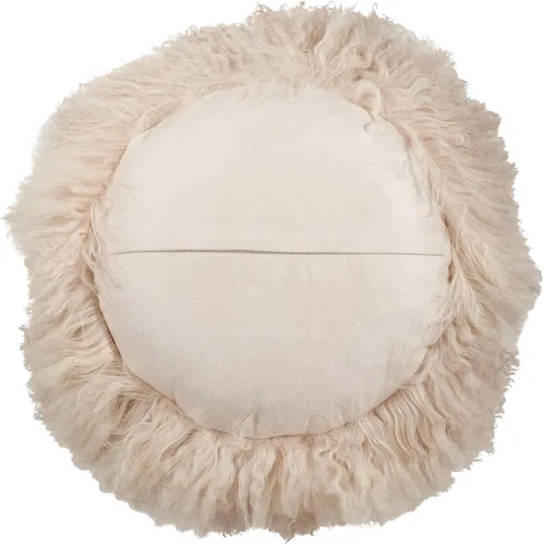 Miniatura 2 de Saro Lifestyle Almohada de piel de cordero mongol rellena de poliéster Ostra