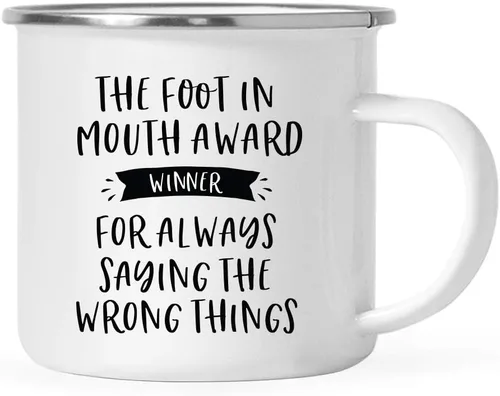 Miniatura 37 de Andaz Press Taza de café de acero inoxidable de 11 onzas con diseño de fogata, regalo divertido para compañero de trabajo, ganador del premio