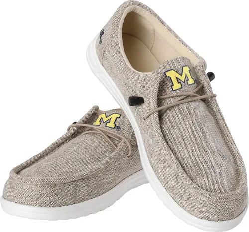 Miniatura 15 de FOCO Men's NCAA College Team Logo Lightweight Loafers Lace Up Cotton Knit Shoes