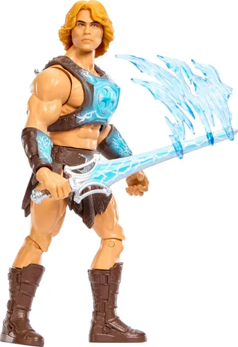 Miniatura 5 de Masters of the Universe Figura de la característica Power Sword Slash He-Man, movimiento de acción de giro y liberación, 5.5 pulgadas con accesorio