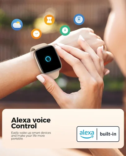 Miniatura 3 de SOUYIE Relojes inteligentes para mujer, IP68 impermeable, Alexa integrado, pantalla personalizable HD de 1.83 pulgadas, frecuencia cardíaca, oxígeno