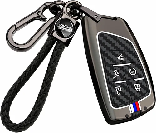 Miniatura 13 de Funda para llave de coche para Chevy Silverado Suburban Tahoe Equinox Traverse GMC Terrain Yukon Denali Acadia Buick Envision 2021-2025 Marco