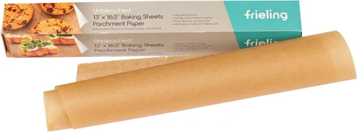 Miniatura 11 de Frieling Papel pergamino sin blanquear, revestimiento de silicona antiadherente reutilizable de doble cara, tamaño de hojas para congelar/hornear