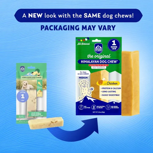 Miniatura 8 de Himalayan Dog Chew Original Yak Cheese Chew, pollo, 1 barra mediana, 2.3 onzas, sin gluten, golosinas saludables, sin granos ni lactosa, 100%