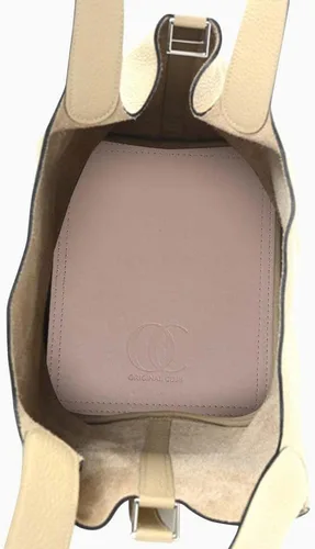 Miniatura 5 de Vegan Leather Bag Base Shaper in Beige Color Compatible for the Designer Bag Picotin 26