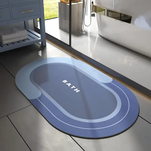 Miniatura 9 de MontVoo Alfombra de baño antideslizante, de secado rápido, resistente a las manchas para el suelo del baño, alfombra de ducha de fácil cuidado