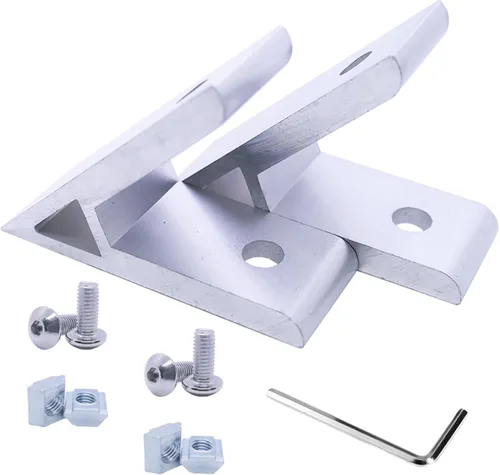 Miniatura 9 de 20 juegos de conectores de perfil de aluminio serie 1010, 20 soportes de esquina 1010, 40 tuercas en T, 40 tornillos hexagonales y 1 llave