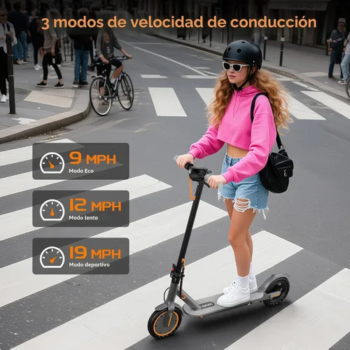 Miniatura 8 de NAVIC Electric Scooter with Dual Suspension, 8.5”/10" Tires, 350W/500W Motor, 19/22 Mph, Max 22/25/27/49Miles Range, Foldable E Scooter for Adults