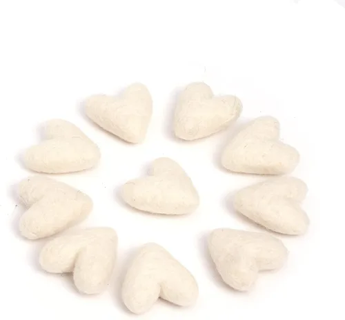 Miniatura 10 de Glaciart One Corazones de fieltro rojo – 1.5 pulgadas (10 piezas) – Fieltro de aguja – Fieltro de aguja y aceites esenciales listos – Hecho a mano