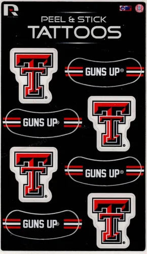 Miniatura 6 de Tatuajes temporales de tatuaje vertical NCAA Peel & Stick - Negro de ojo - ¡Aprobado para el día del juego!