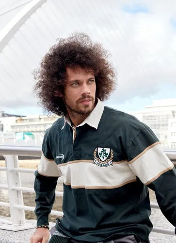 Miniatura 3 de Lansdowne Irlanda BottleNatural 3 Shamrock Rugby de manga larga para hombre