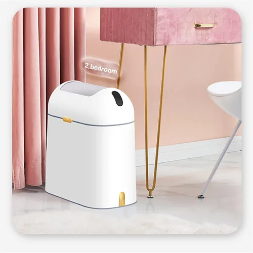 Miniatura 6 de HIHELO Cubo de basura inteligente para baño, cubo de basura eléctrico automático de inducción con tapa, contenedor de basura con sensor de gran