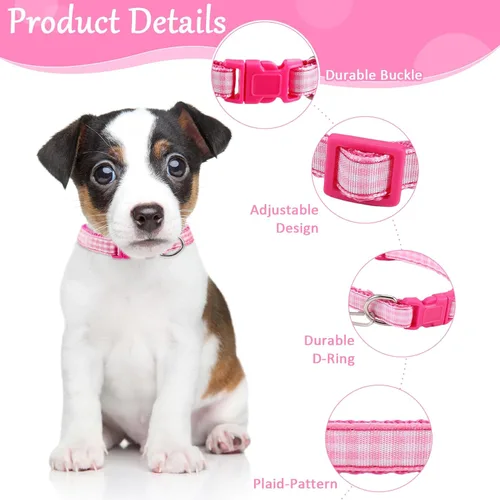 Miniatura 4 de Auidy_6TXD 14 collares ajustables para cachorros, collares de nailon suave para perros pequeños (M), 14
