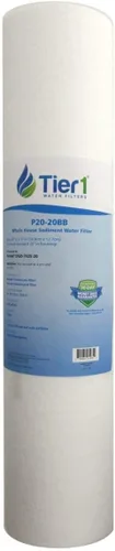 Miniatura 11 de Tier1 Filtro de agua de 1 micrón de 20 x 4.5 pulgadas Cartucho de polipropileno hilado para toda la casa Reemplazo para Pentek DGD-2501-20