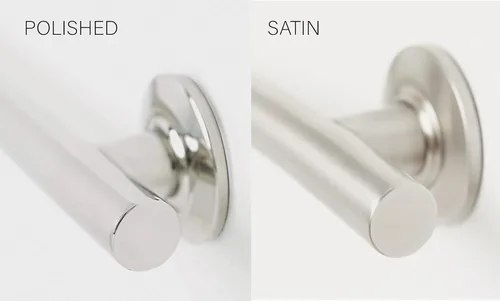 Miniatura 9 de Coronado Designer - Barra de agarre ovalada para ducha de baño de 24 pulgadas con esquinas en inglete, pulida Pulido