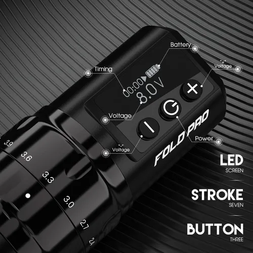 Miniatura 3 de MAST TATTOO Batería inalámbrica para máquina de lápiz de tatuaje Fold Pro