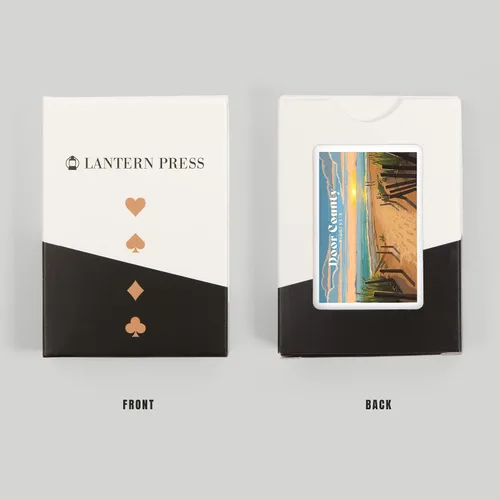 Miniatura 8 de Lantern Press Door County, Wisconsin, Painterly, Sand Soul Sun, Beach Path, 52 Playing Cards for Adults, Poker Size Card Deck