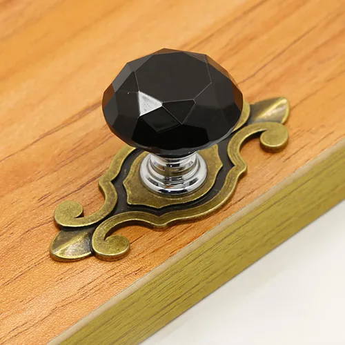 Miniatura 8 de HUAMULAN Paquete de 10 pomos de cristal para cajones de cocina, pomos de puerta de armario, manijas con tornillos para cocina, baño, oficina
