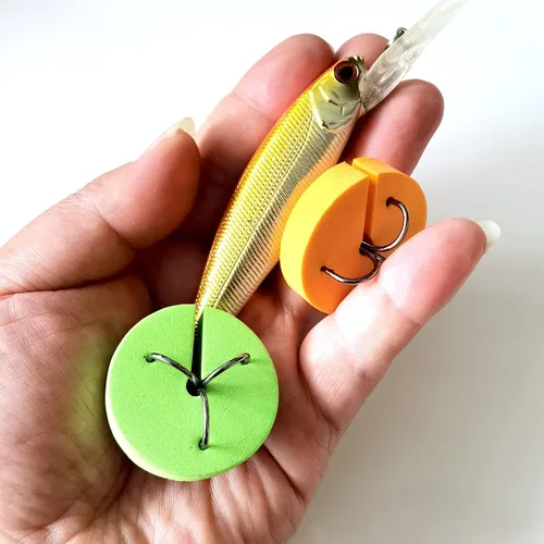 Miniatura 6 de Cubiertas de gancho de pesca, capó de gancho, protectores de gancho agudos, talla única, sin enredos, material EVA, tapas de gancho de pesca que