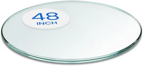 Miniatura 50 de Dulles Glass Superficie de Mesa de Vidrio Redonda de 12 Pulgadas - Templado - Superficie de Vidrio de 3/8 Pulgadas de Grosor, Pulido Plano Seguro