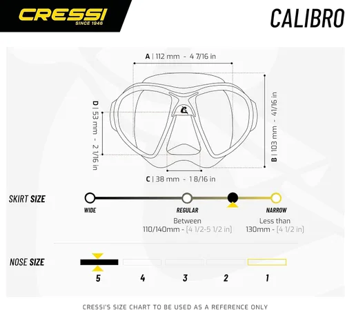 Miniatura 5 de Cressi Máscara y esnórquel diseñados desde apnea y buceo - Sistema antivaho y máscara de bajo volumen - Snorkel flexible y plegable - Calibro y Negro