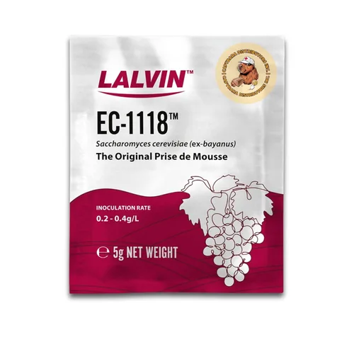 Miniatura 3 de Lalvin EC-1118 Levadura de vino (paquete de 5) - Levadura de champán - Hacer Mead de sidra de vino Kombucha en casa - 0.18 oz Sachets